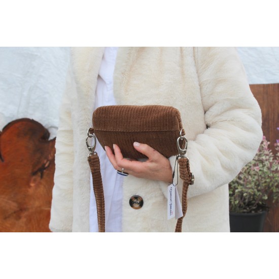 Sweetpea tiny bum bag fanny bag tan cord